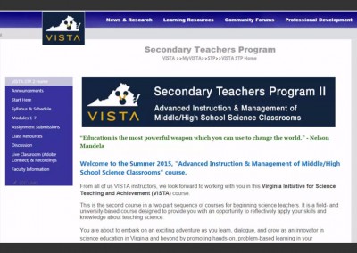 VISTA Secondary Teachers Course LMS Overview Video